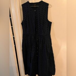 Navy eyelet J.Crew dress size 14